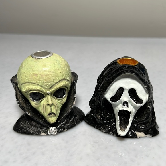 EU Other - Vintage EU Resin Halloween Candle Holders Pair of 2